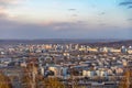 The evening city of Novokuznetsk from the observation deck