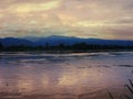 Evening cloud and Khong river in Bungkarn Province , Northeast Thailand