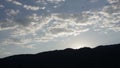 Evening cloud movment over the mountain