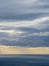 evening clouds over Tasman sea coast