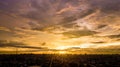 Evening cloudscape in city, Colorful sunset Royalty Free Stock Photo