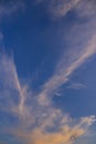 Evening cloudscape with orange tint