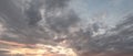 The evening cloudy sky. Dramatic sky. Evening landscape, twilight Royalty Free Stock Photo
