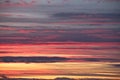 Evening cloudy sky at sunset. Bright colours. Close up Royalty Free Stock Photo