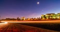 evening commute traffic near steele creek charlotte north carolina Royalty Free Stock Photo