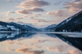 Evening dusk over the Lake Weissensee