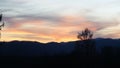 Evening, Dusk sunset over Blue Ridge Mountains Royalty Free Stock Photo