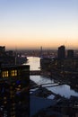 Evening Dusk View Of Melbourne Southbank Skyline Royalty Free Stock Photo