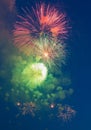 Evening fireworks in honor of a holiday the Victory Day