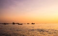 Evening fishing boats