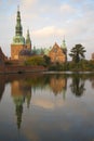 Evening at Frederiksborg castle. Denmark Royalty Free Stock Photo