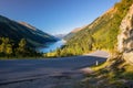 Evening at Gepatsch Reservoir in the Kauner valley Tyrol, Austria