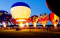 Evening Glow Hot Air Balloon Festival Royalty Free Stock Photo