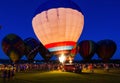 Evening Glow Hot Air Balloon Festival Royalty Free Stock Photo