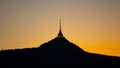 Evening Glow Over Jested Tower in Liberec, Czechia Royalty Free Stock Photo