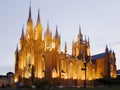 Evening gothic temple Royalty Free Stock Photo