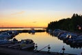 Evening in the harbour Royalty Free Stock Photo