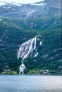 Evening Hardangerfjord landscape.