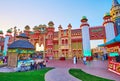 Evening illumination of Pakistan Pavilion in Global Village Dubai, UAE