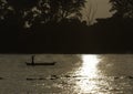 An evening on Karnali river, Bardia national park, Nepal Royalty Free Stock Photo