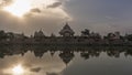 Evening at kusum sarovar near govardhan