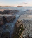 Evening on lake Ladoga. Karelia. Russia