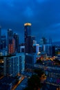 Evening landscape of the modern Malaysian metropolis Kuala Lumpur Royalty Free Stock Photo
