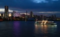 Evening landscape of Yokohama Port