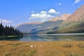 Jasper National Park with Adolphus Lake near Robson Pass in Evening Light, Canadian Rocky Mountains, Alberta Royalty Free Stock Photo