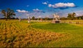 Evening light on the battlefields of Gettysburg, Pennsylvania Royalty Free Stock Photo