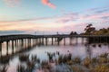 Duck Waterfront Boardwalk at Sunset