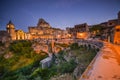 Evening light in the center of matera italy