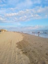 Evening light graces Bonfil Beach, Acapulco, with soft waves and sandy shores Royalty Free Stock Photo