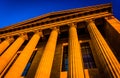 Evening light on the Museum of Art in Philadelphia, Pennsylvania Royalty Free Stock Photo