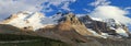 Landscape Panorama of Evening Light on North Glacier and Mount Andromeda at Sunwapta Pass, Jasper National Park, Alberta, Canada