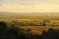 Evening light, North Yorkshire fields Royalty Free Stock Photo