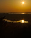 Evening Light over Leighton Moss Royalty Free Stock Photo