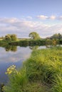 Evening light river Stour, Eyebridge Royalty Free Stock Photo