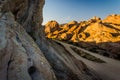 Evening light on rocks at Vasquez Rocks County Park, in Agua Dul