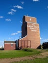 Historic Grain Elevator in Evening Light on the Great Plains, Castor, Alberta, Canada
