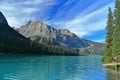 Yoho National Park with Emerald Lake in Evening Light, Canadian Rocky Mountains, British Columbia Royalty Free Stock Photo