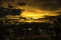 Evening light during sunset on the banks of the Mekong River at Khong Chiam District, Ubon Ratchathani Province