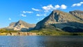 Evening light at Swiftcurrent Lake Royalty Free Stock Photo