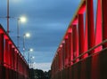 Evening light at two rivers park bridge