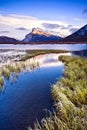 Evening light at Vermillion Lakes, Banff, Canada Royalty Free Stock Photo