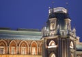 Evening lighting tower of museum Tsaritsyno Royalty Free Stock Photo