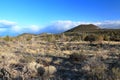 Evening Light on Volcanic Landscape in Lava Beds National Monument, California Royalty Free Stock Photo