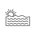 Evening Line Style vector icon which can easily modify or edit