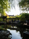 Evening at Lingering Garden, one of the famous classical gardens of Suzhou