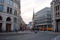 Evening London. City landscape of historical districts.